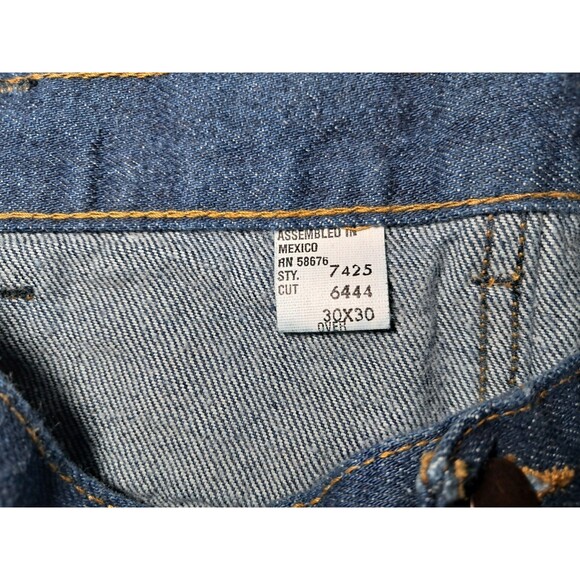NWT VINTAGE MEN’S 30x30 Power Blues Regular Fit DARK BLUE DENIM JEANS NOS - Picture 5 of 11
